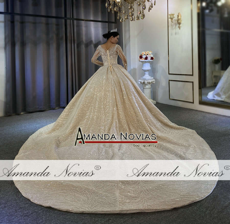 Amazing dubai wedding full beading lace bridal dress real work brand high quality