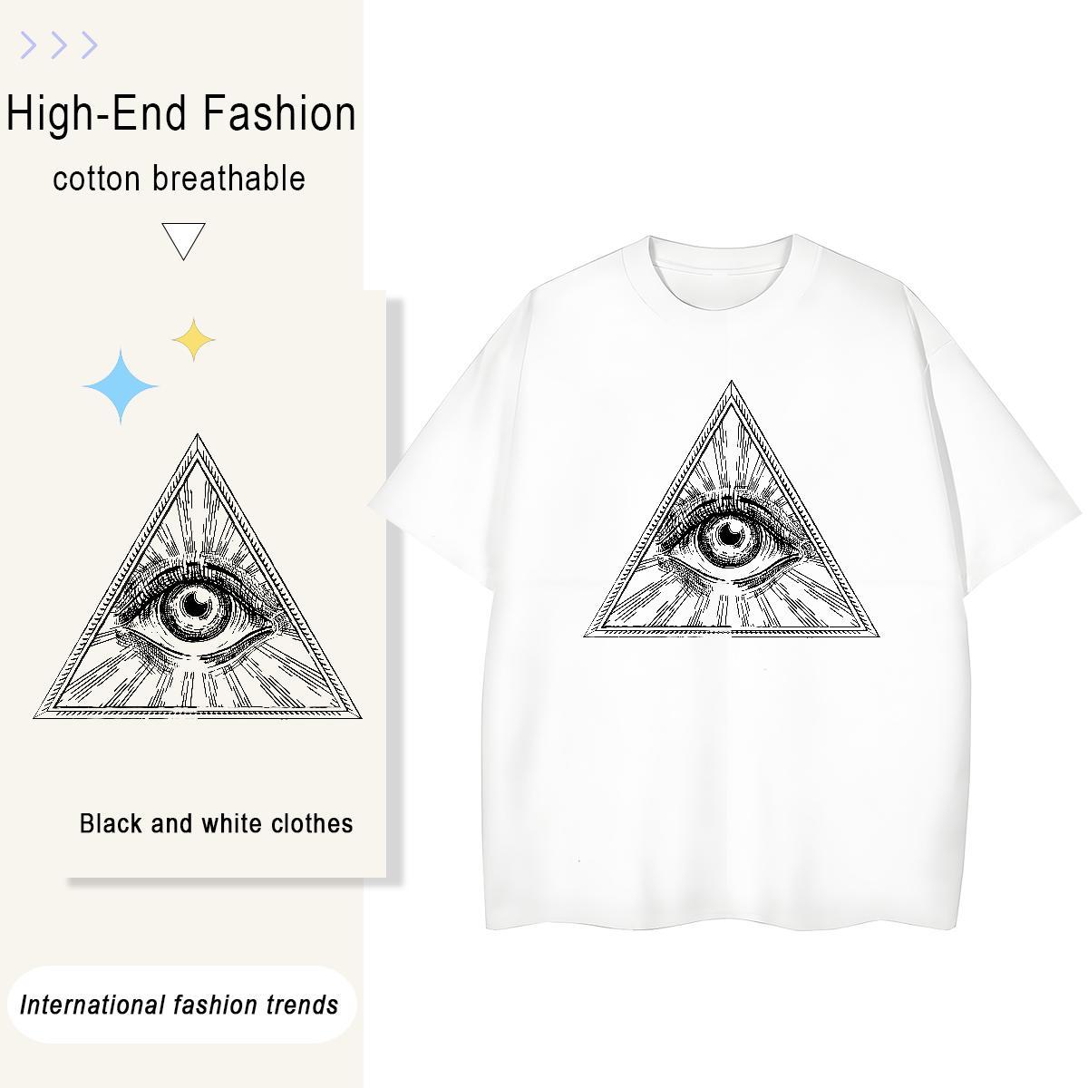 2024 Casual Womens T Shirts 230g 100% Cotton Breathable Soft Casual Sport eye of the devil Woman Tshirt Designer Anime Tee Shirt