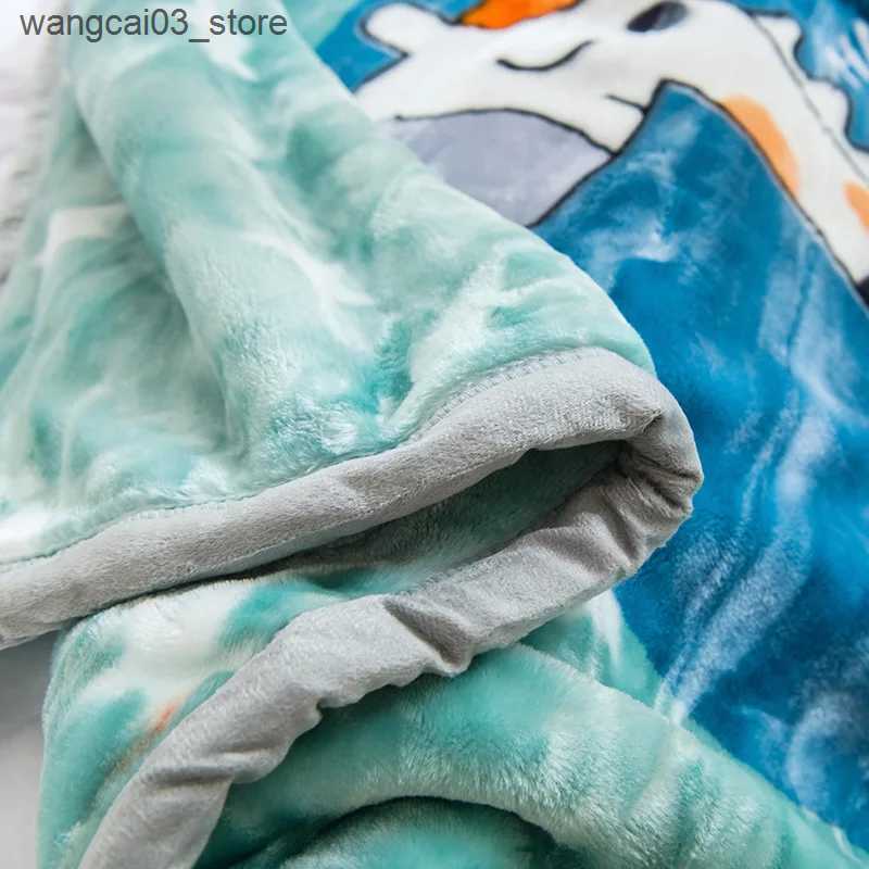 Blankets Swaddling Baby Blankets New Thicken Double Layer Coral Fleece Infant Swaddle Bebe Envelope Wrap Newborn Baby Bedding Blanket L240910