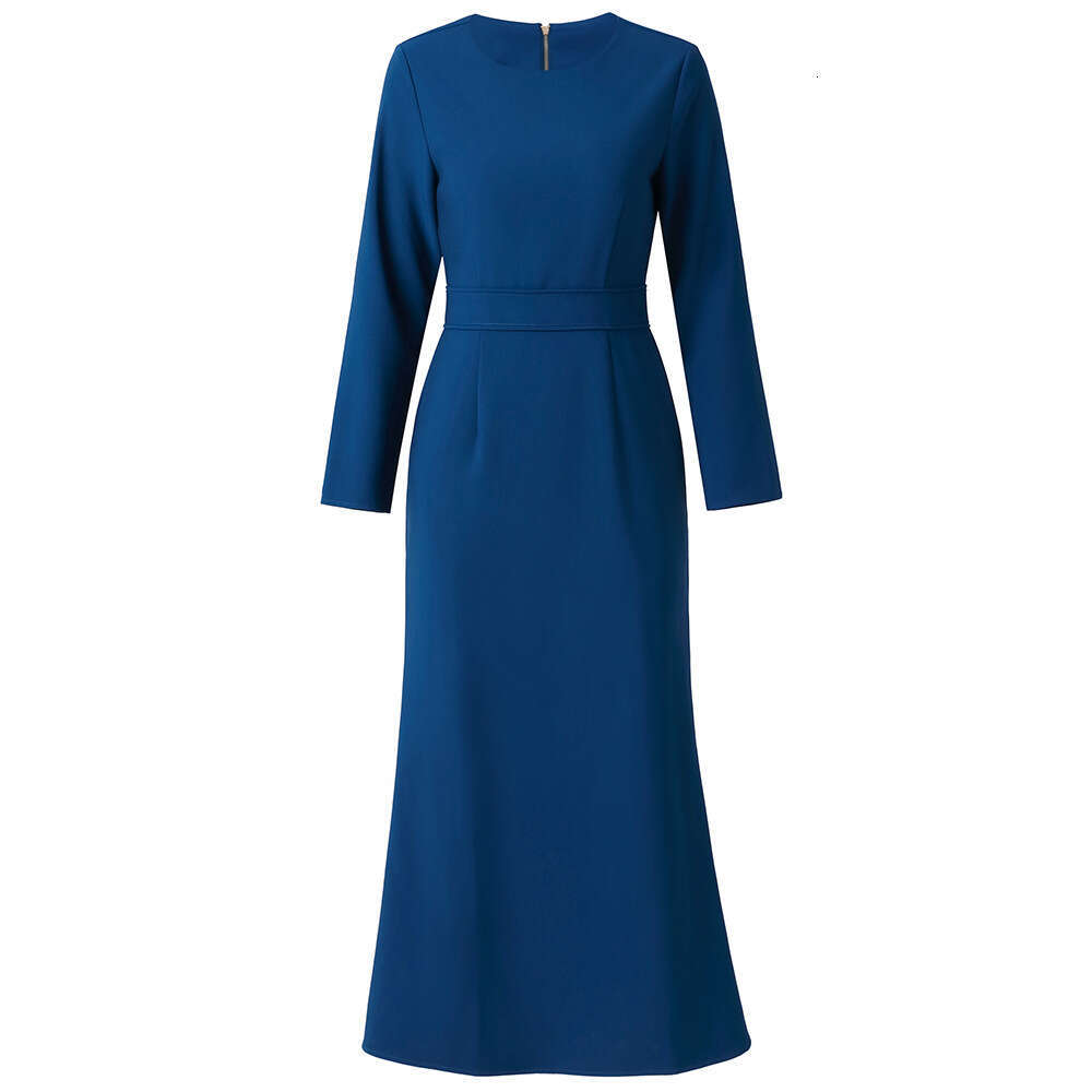 high-end brand middle-aged womens clothing with sense of luxury minimalist temperament and a base dress. Mid to long length 2024 autumn new style