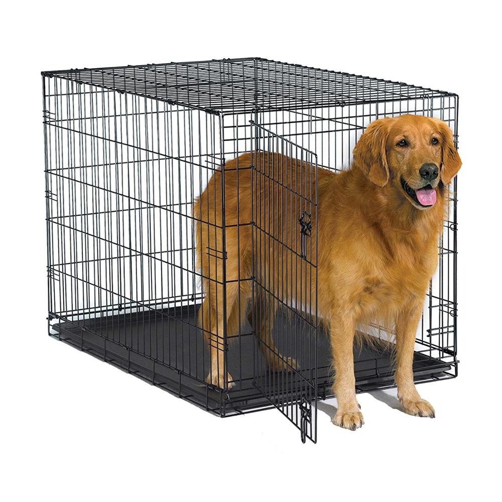 Wholesale Cheap Large Size Iron Metal Dog Show Cage With Tray And Lock For Sale