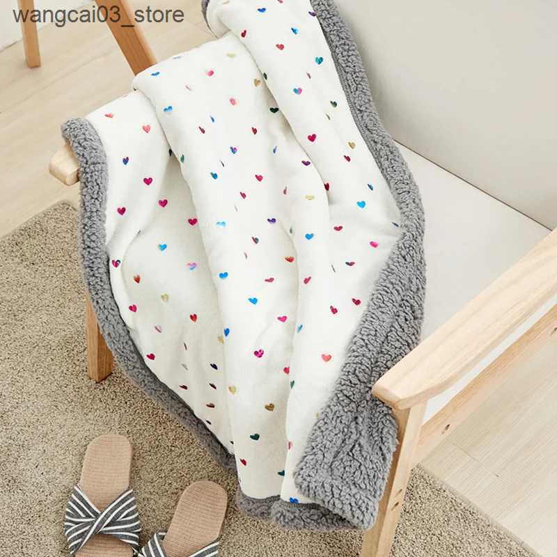 Blankets Swaddling Newborn Double Layers Cozy Flannel Baby Blanket Winter Baby Boys Girls Wrap Infantil Swaddle Nap Receiving Bedding Bebe Quilt L2409