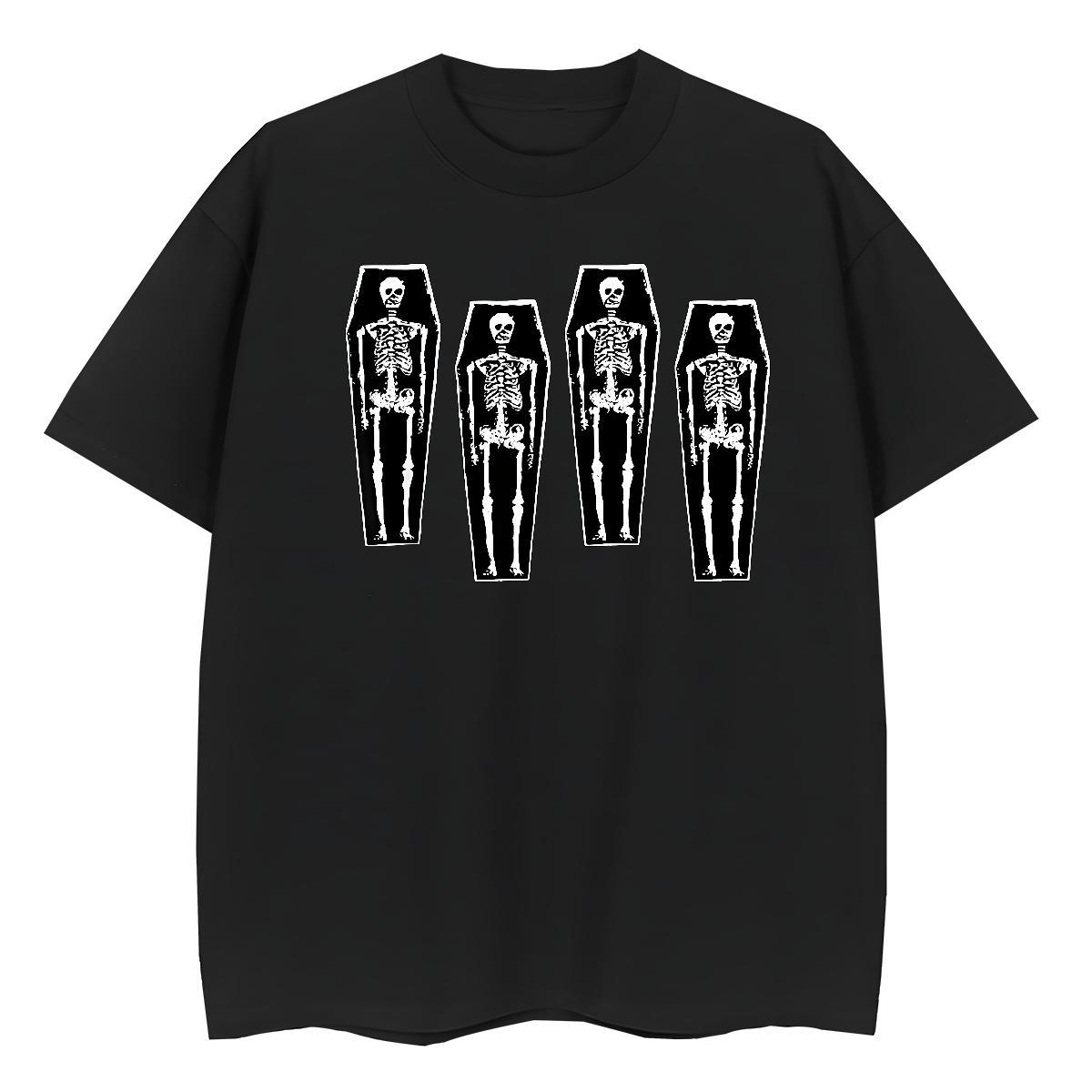 2024 Casual Woman T Shirts 230g 100% Cotton Crew Neck Sports Casual skull Couples T Shirts Designer Nice Customized Top Tees