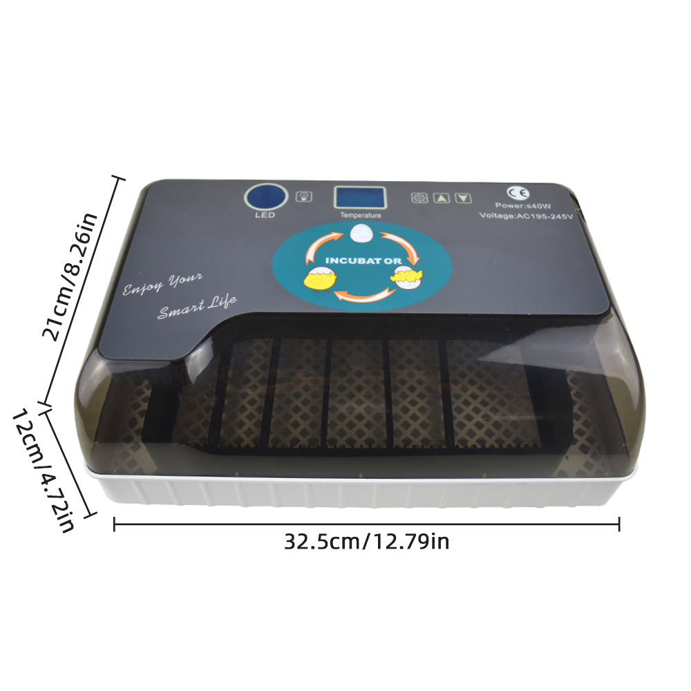 12 Eggs Incubator with Automatic Egg Turning, Humidity Control, Temperature Display and Egg Candler Light, Chick Cozy Incubator
