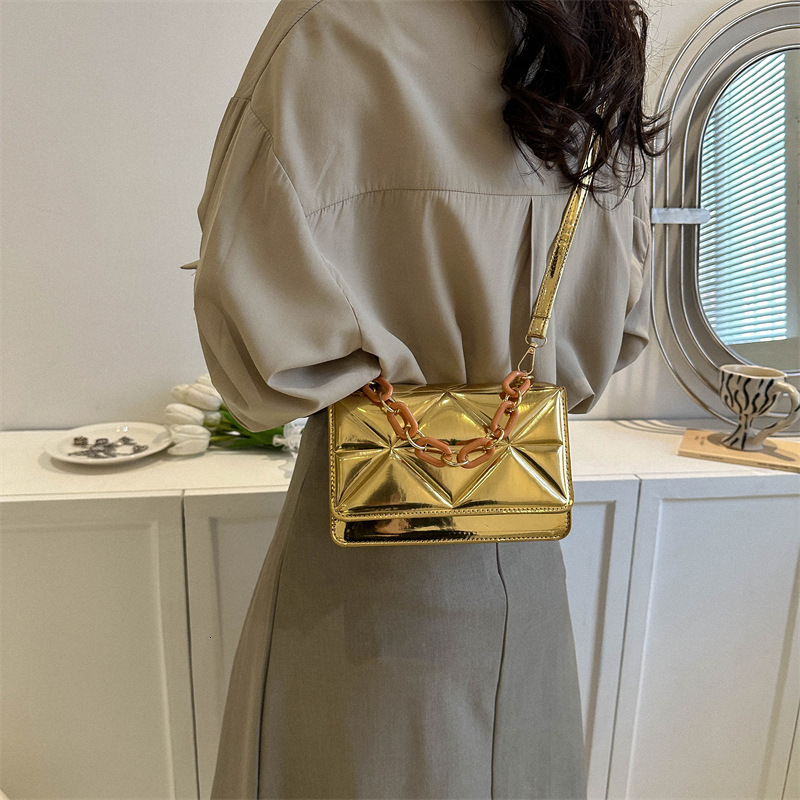 Niche popular chain handbag small square new fashion shoulder casual crossbody women's bag