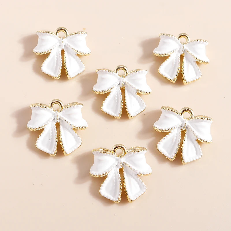 5pcs Lovely Black White Bowknot Cute Bow tie Charms for DIY Jewelry Making Pendants of Necklace Bracelet Dangle Earrings 241010