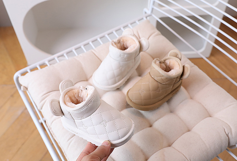 Baby Girls Boys Cute Rabbit Cartoon Snow Boots Children Thick Plush Winter Cotton Shoes Cutefeet Kids Outdoor Boots Waterproof Infant Casual Shoes Siz