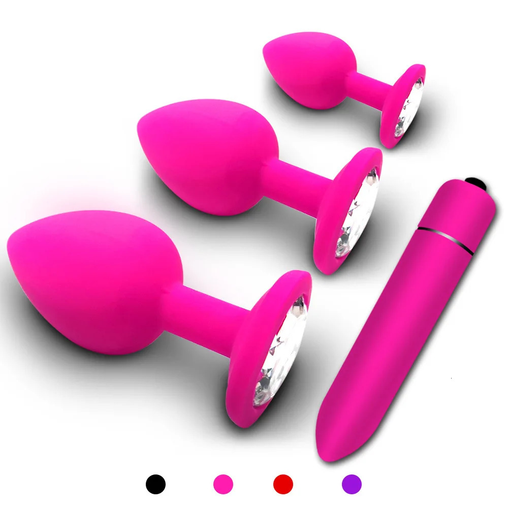 4 Different Size Soft Silicone Butt Plug Anal Plug Unisex Sex Stopper Adult Toys For MenWomen Anal Trainer for Couples 241010