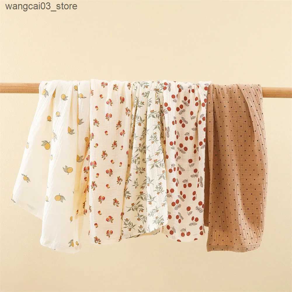 Blankets Swaddling Cotton Gauze Muslin Baby Blanket Super Soft Newborn Swaddle Wrap Quick Dry Boy Girl Kids Bath Towel Baby Stroller Blanket Cover L24