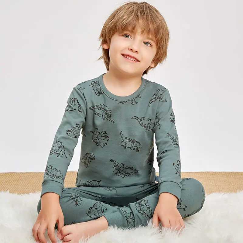 Pajamas s Pajamas for Boys 2 3 4 5 6 7 8 9 10 11 12 14 15 Years Cotton Sleepwear Set Dinosaur Pyjamas Green Children Pijamas Clothing S2410127