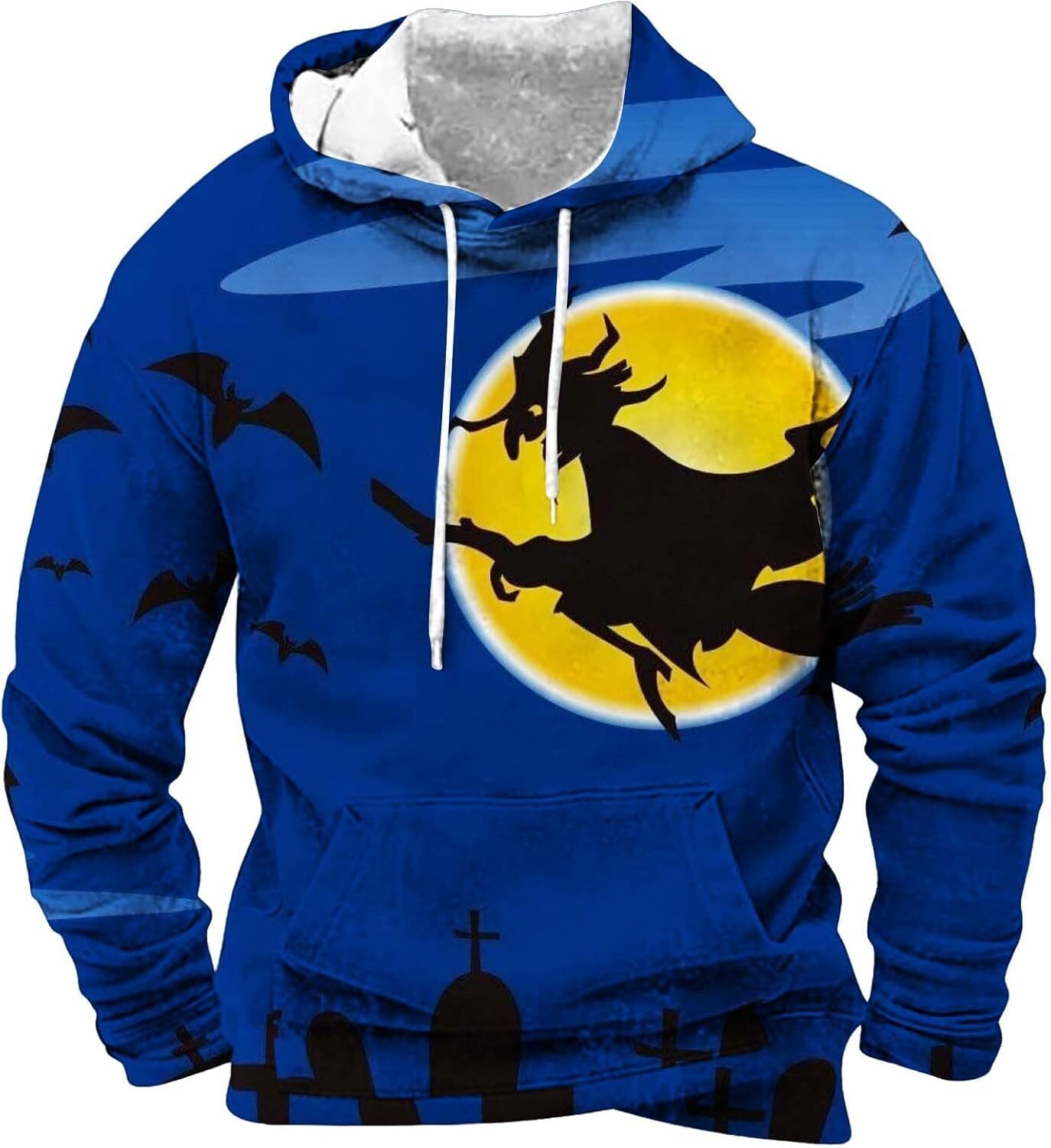 Hoodie for Mens Womens Mens Novelty Theme Pullover Sweatshirts 3D Graphic Halloween Long Sleeve Punk Hoodies Hocus Pocus Scary Sweatshirts Graphic