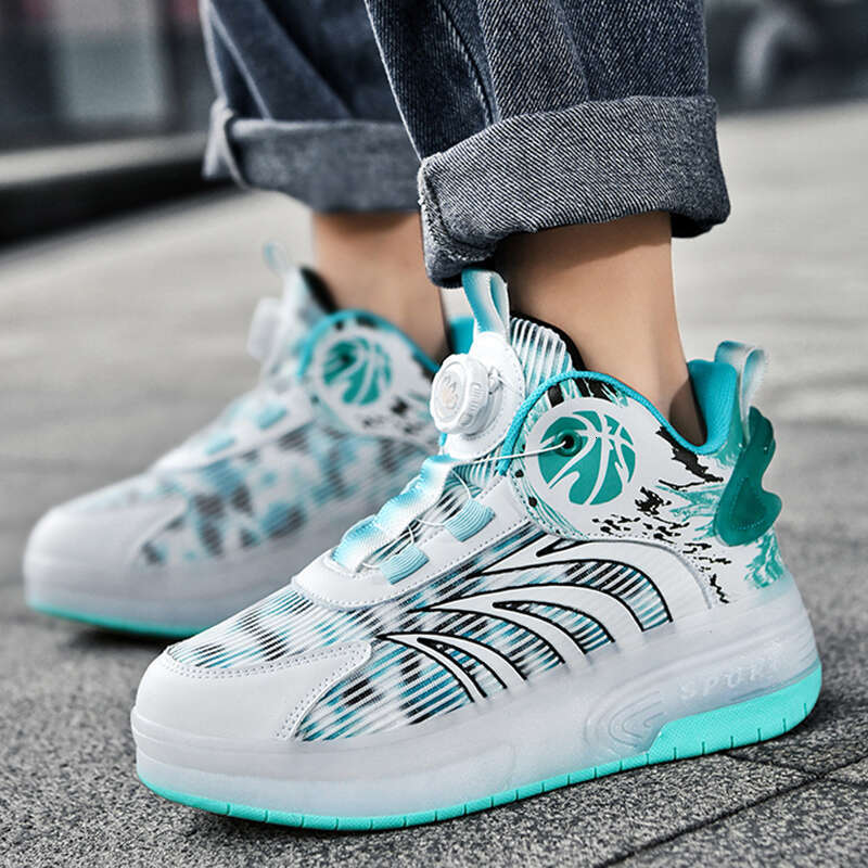 2024 Luminous Roller Skates | USB Rechargeable LED Light-Up Sneakers for Kids 4