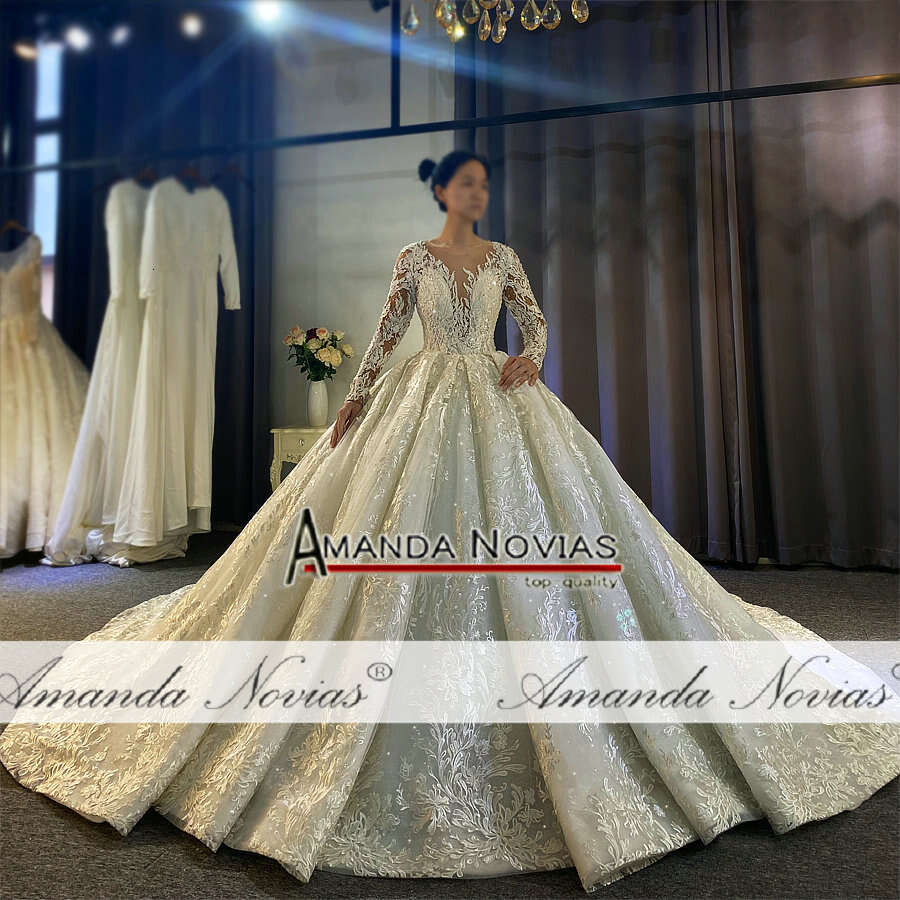 Amanda Novias design lace ball gown weddings wedding dresses