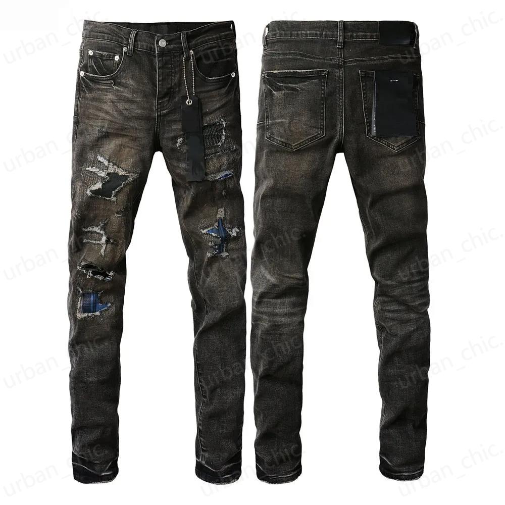 Designer Biker Slim Fit Motorcycle Bikers Denim For Mens rinsing make old Hip hop womens street Fashion Mans Black Pants Jeans Womens