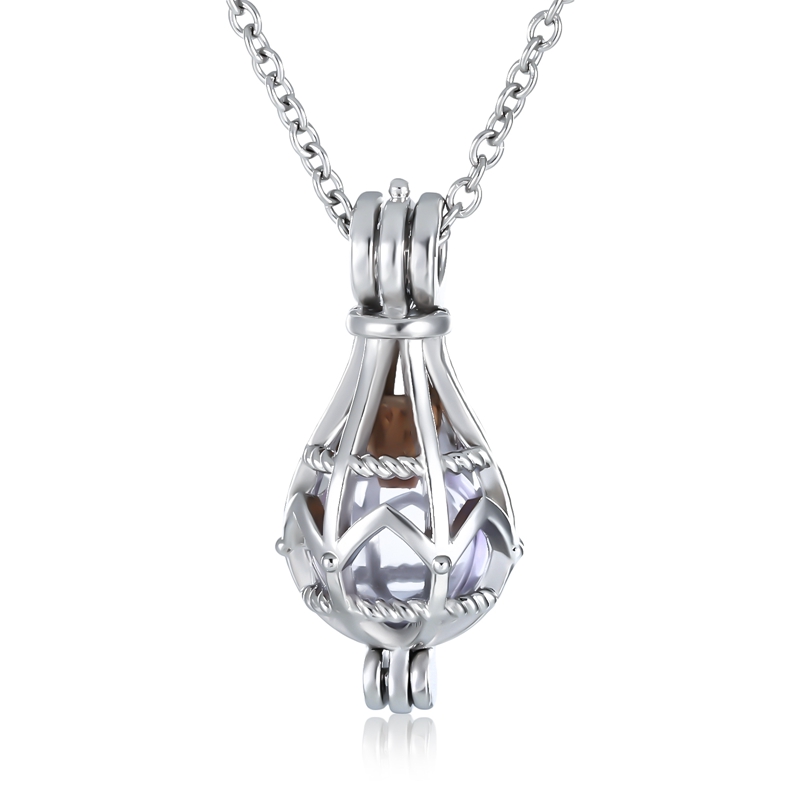 Hollow Keepsake Urn Necklace For Ashes Openwork Teardrop Urn Locket Necklace Keepsake Cremation Urn Memorial Pendant Necklace