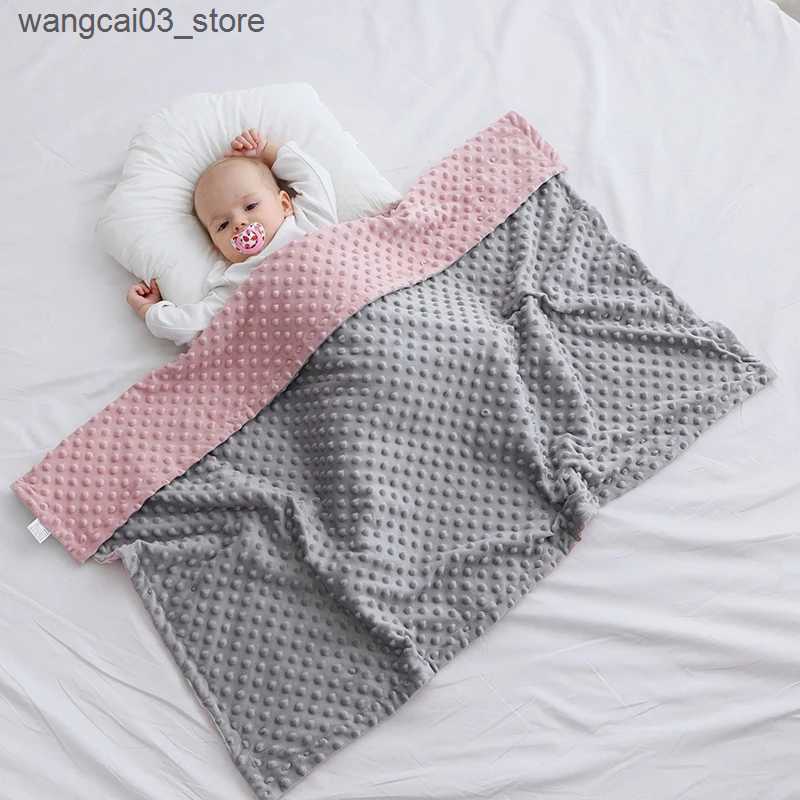 Blankets Swaddling 75*100CM Newborn Baby Bubble Blanket Thicken Super Soft Swaddle Blanket Children Stroller Blanket Slort Plush Blanket A1254 L240910