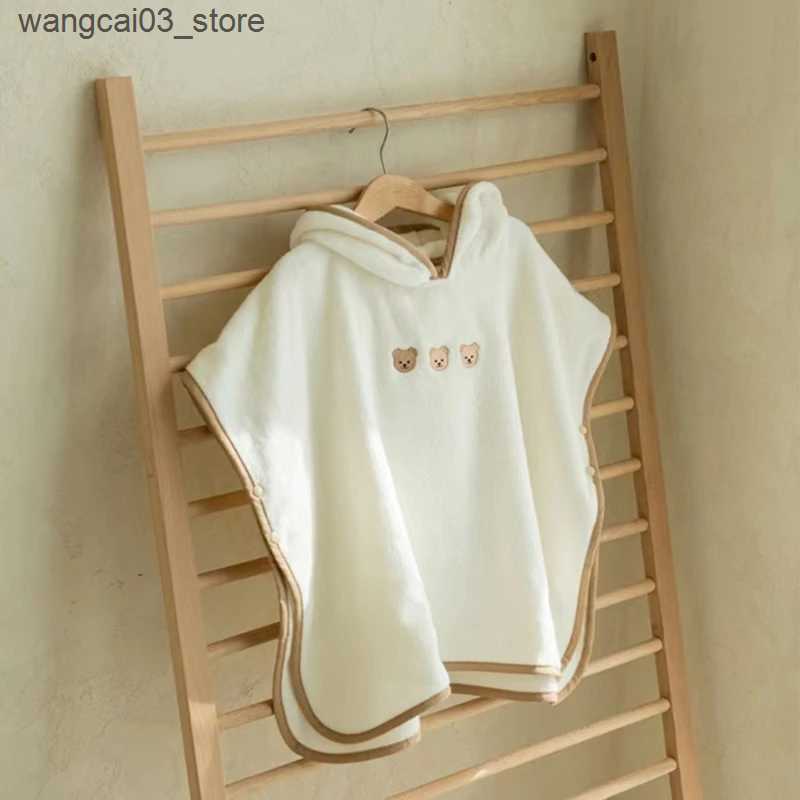 Blankets Swaddling Kids Cape Bath Towel Hooded Poncho Super Absorbent Microfiber Beach Towel Bear Cloak Baby Items Newborn Bathrobe Swaddle Blanket L2