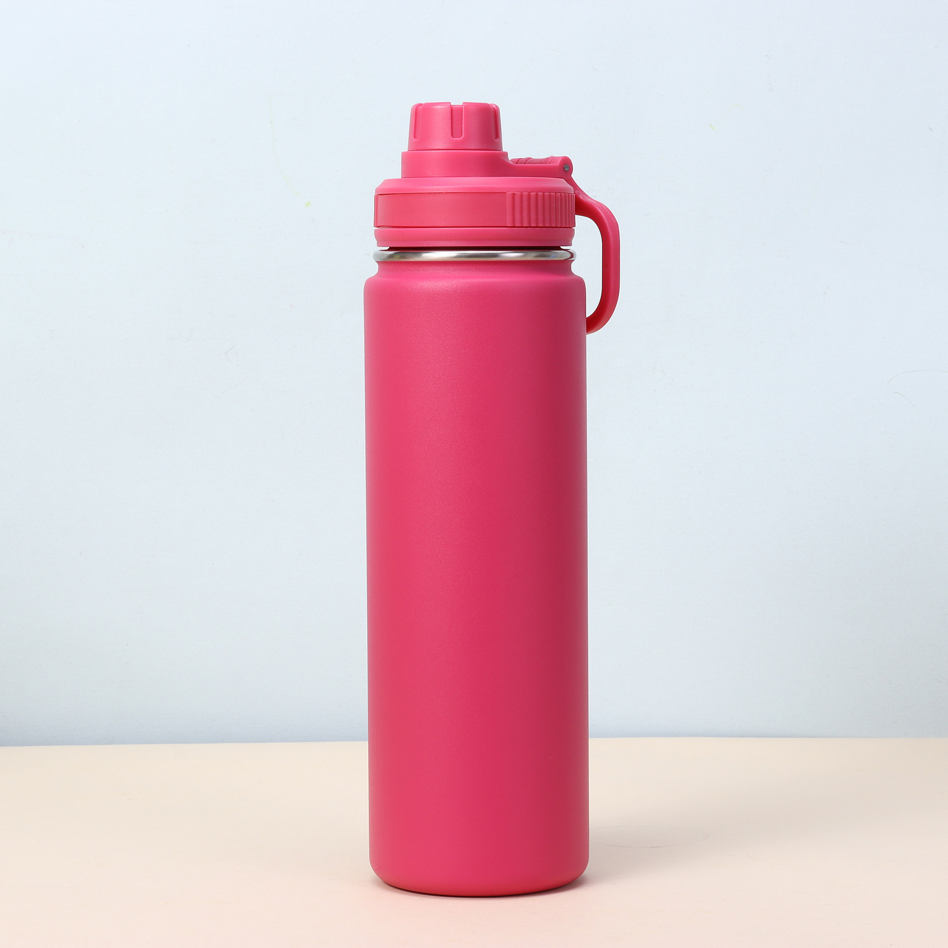 custom logo 24oz straight sports water bottle powder coated colored Stainless Steel vacuum insulated outdoor yoga climbing drinking tumblers portable 