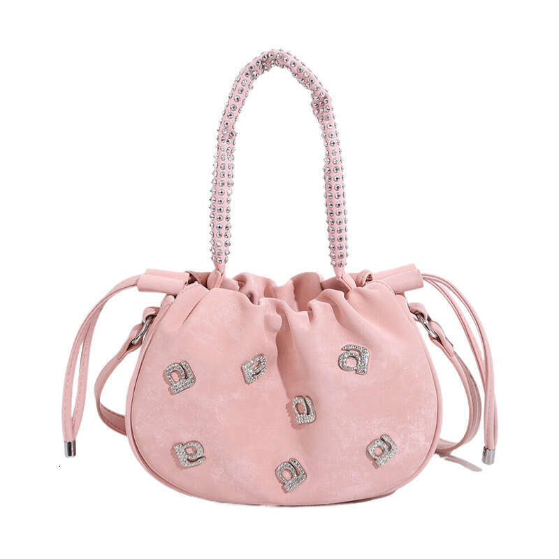 2024 new summer high-end sense niche women's fashion water single shoulder crossbody temperament diamond inlaid armpit bag