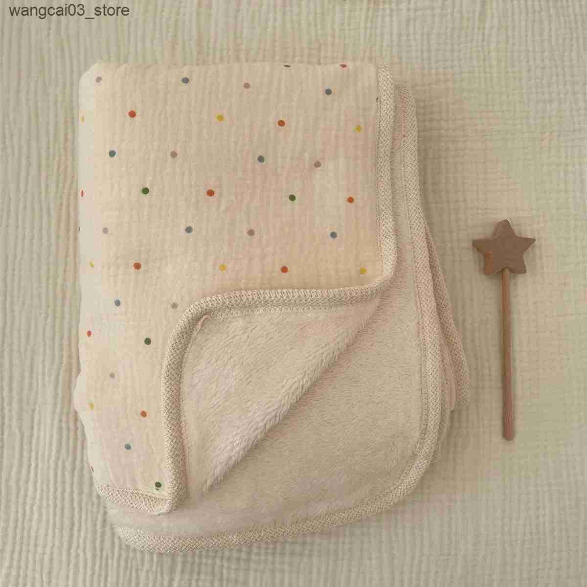 Blankets Swaddling Fleece Winter Baby Blanket for Newborn Swaddle Bedding Velvet Muslin Cotton Blanket New Born Kids Blanket Mother Kid L240910