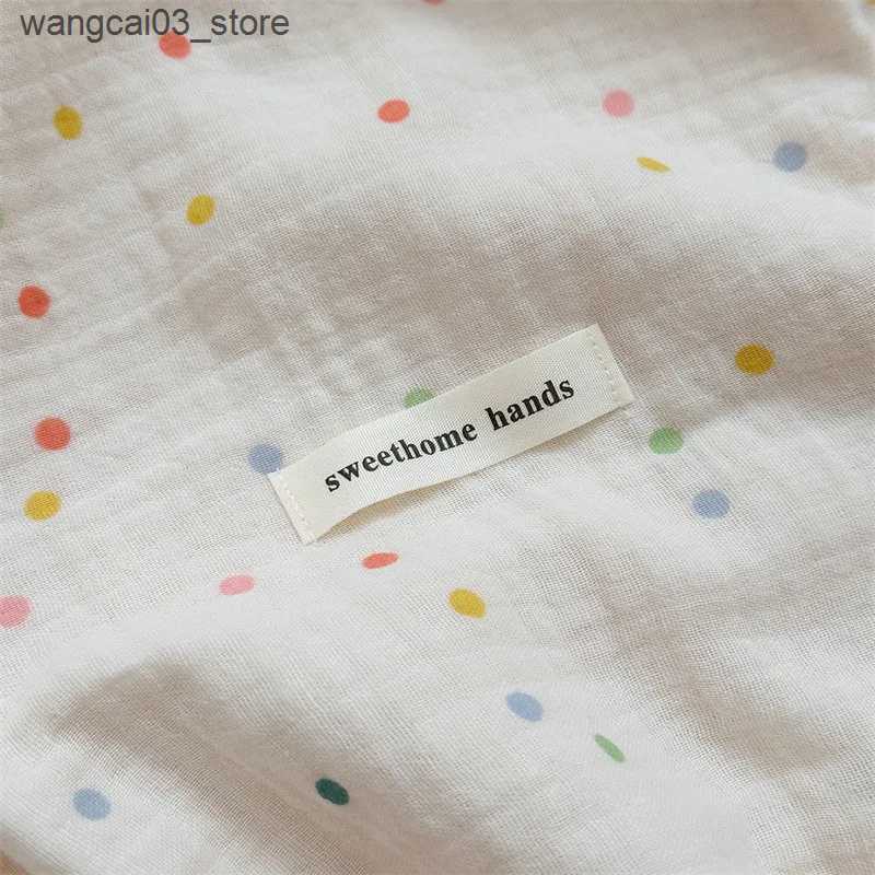Blankets Swaddling Color Dot Baby Blankets Newborn Musselin Bluse Pillow Baby Muslin Blankets Bedding Cover Nap New Born Receiving Swaddle L240910