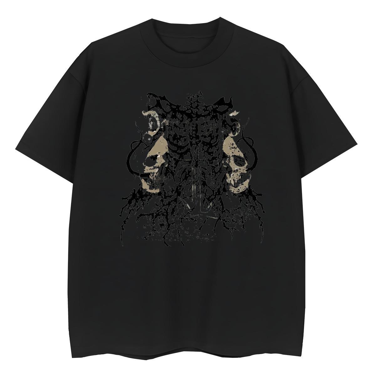 Stylist T Shirt For Woman 100% Cotton 230g O-Neck Short Sleeve Outdoor skull Unisex Tshirts Soft DIY Printed Wear