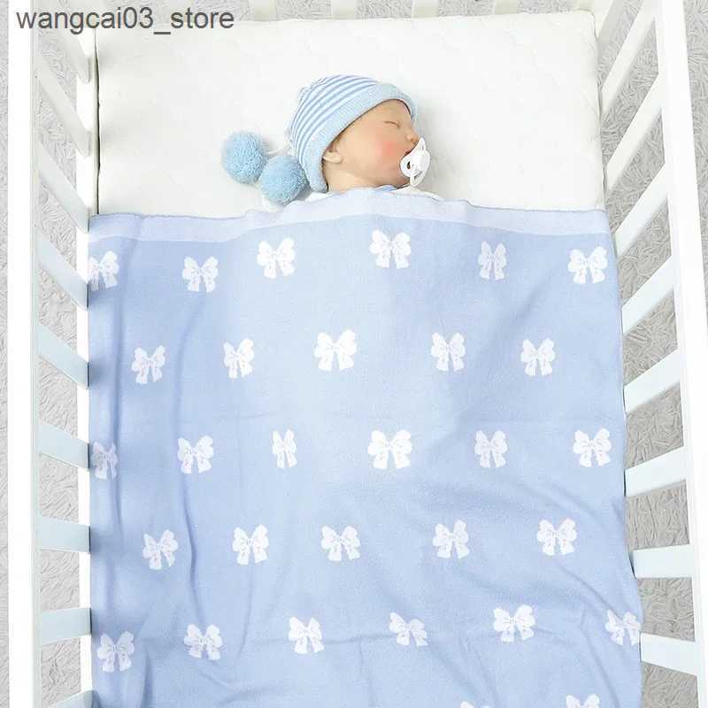Blankets Swaddling Newborn Baby Blanket Cute Star Kid Boy Bed Girl Crib Quilt 90*70CM Cotton Knit Cartoon Plaid Toddler Stroller Swaddle Soft Cover L2