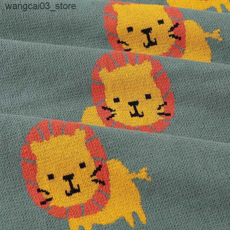 Blankets Swaddling Baby Blanket 100*80CM Cotton Infant Kid Stroller Swaddling Super Soft Knitted Newborn Girl Boy Bed Plaid Quilt Cute Cartoon Lion L2