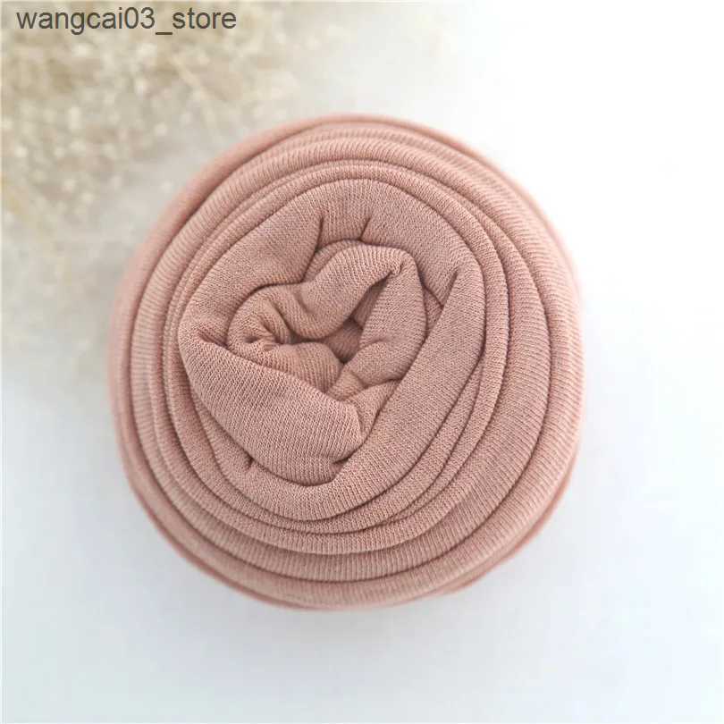 Blankets Swaddling 35cmx160cm Newborn Knit Stretch Wrap Swaddle Jersey Wrap Newborn Photography Prop Soft Laye Febric Blanket Photo Accessory L240910