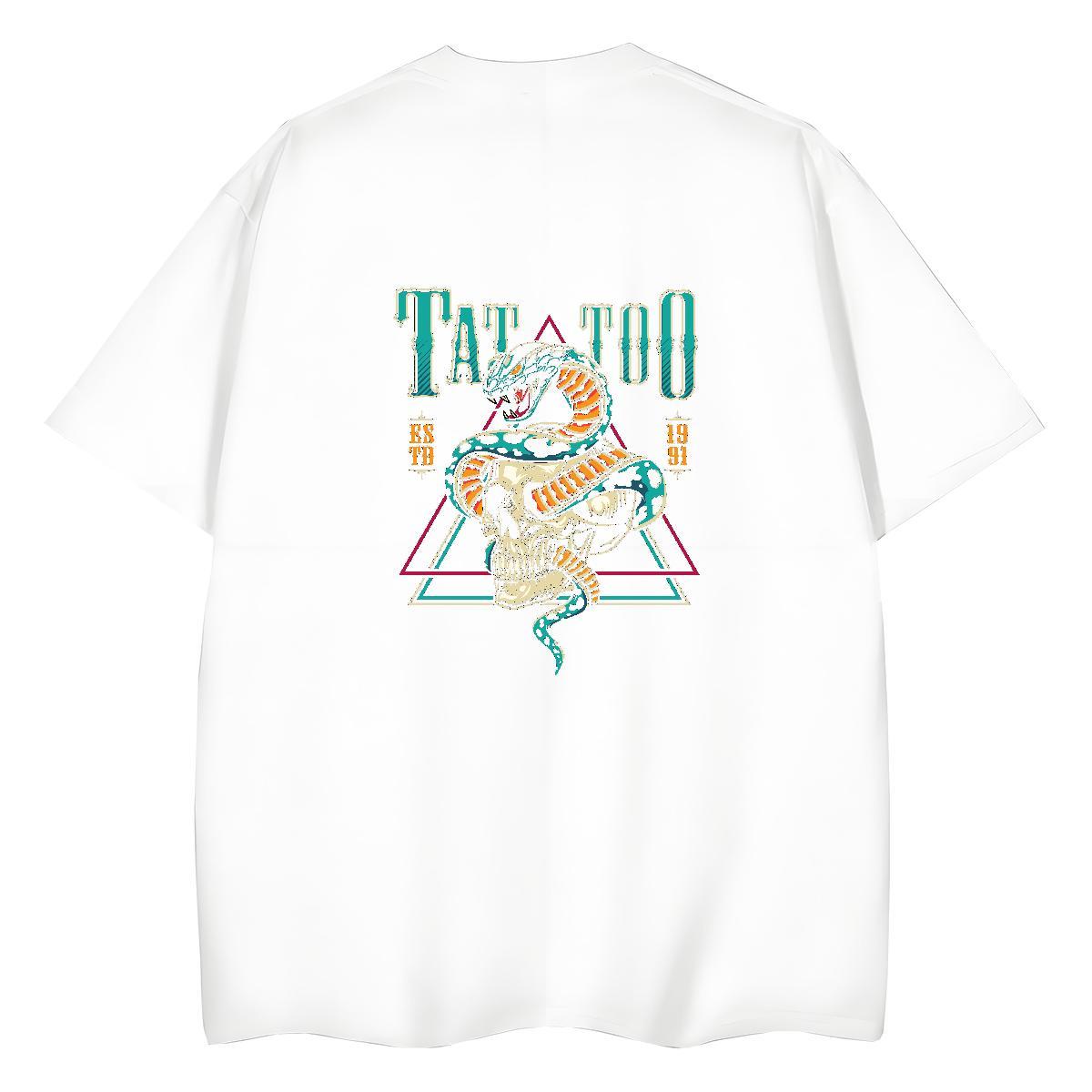 New T Shirts Women 100% Cotton 230g Crew Neck Casual skull Tshirt for Man Woman Unisex Oversized L-4XL Clothes Shirt