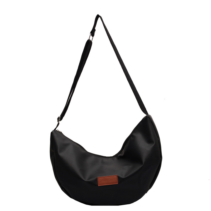 new Korean version nylon dumpling large capacity shoulder college student class diagonal cross bag, versatile commuting bag