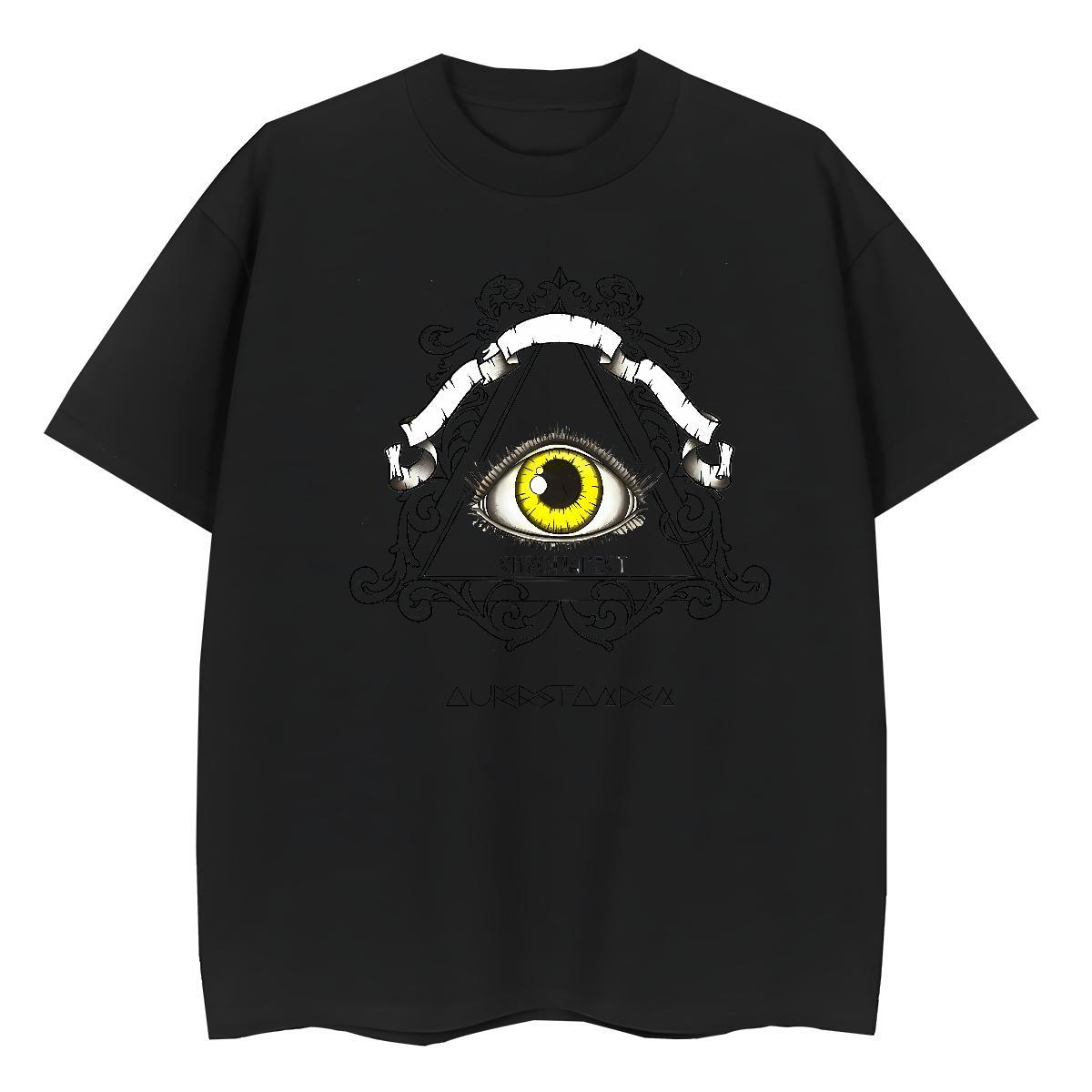 Custom T-Shirts for Women 230g Pure Cotton O-Neck Short Sleeve Spring Summer eye of the devil Women Tees Designer Nice Black White Top Tees