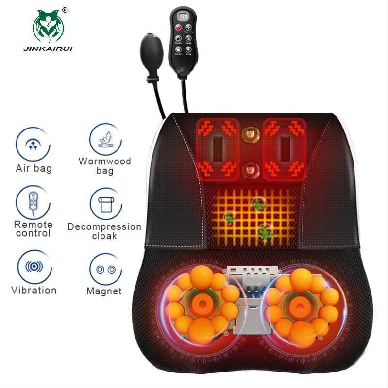 Cervical massage pillow for waist neck shoulder electric massage pillow hot compression intelligent multifunctional waist massager W240819