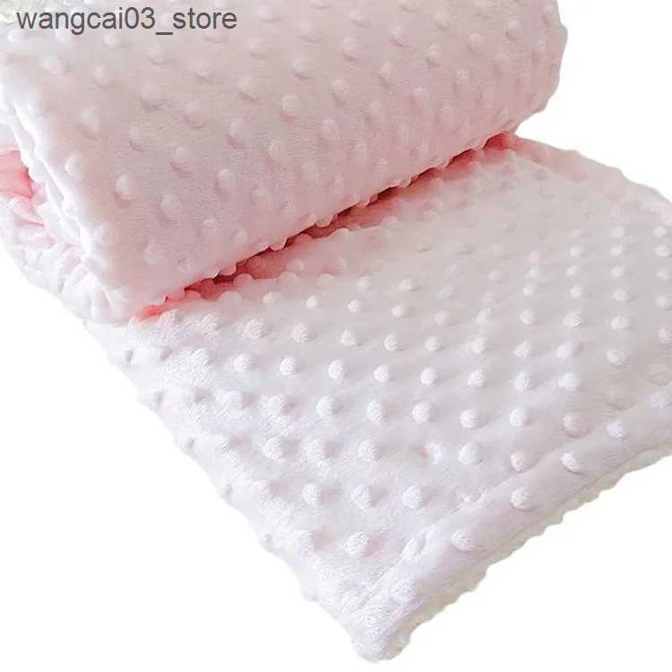 Blankets Swaddling Batch sale 3d minky dot kids blanket super soft sherpa fluffy toddler baby blanket quilt swaddle office seat blanket 80X110cm L2409