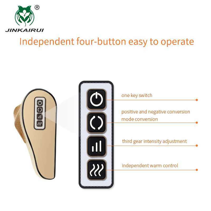 JinKaiRui Neck Massage Pillow Infrared Heating Finger Pressure Massager Equipment Kneading Massage Wave Curve Design Healthy Massager W240819