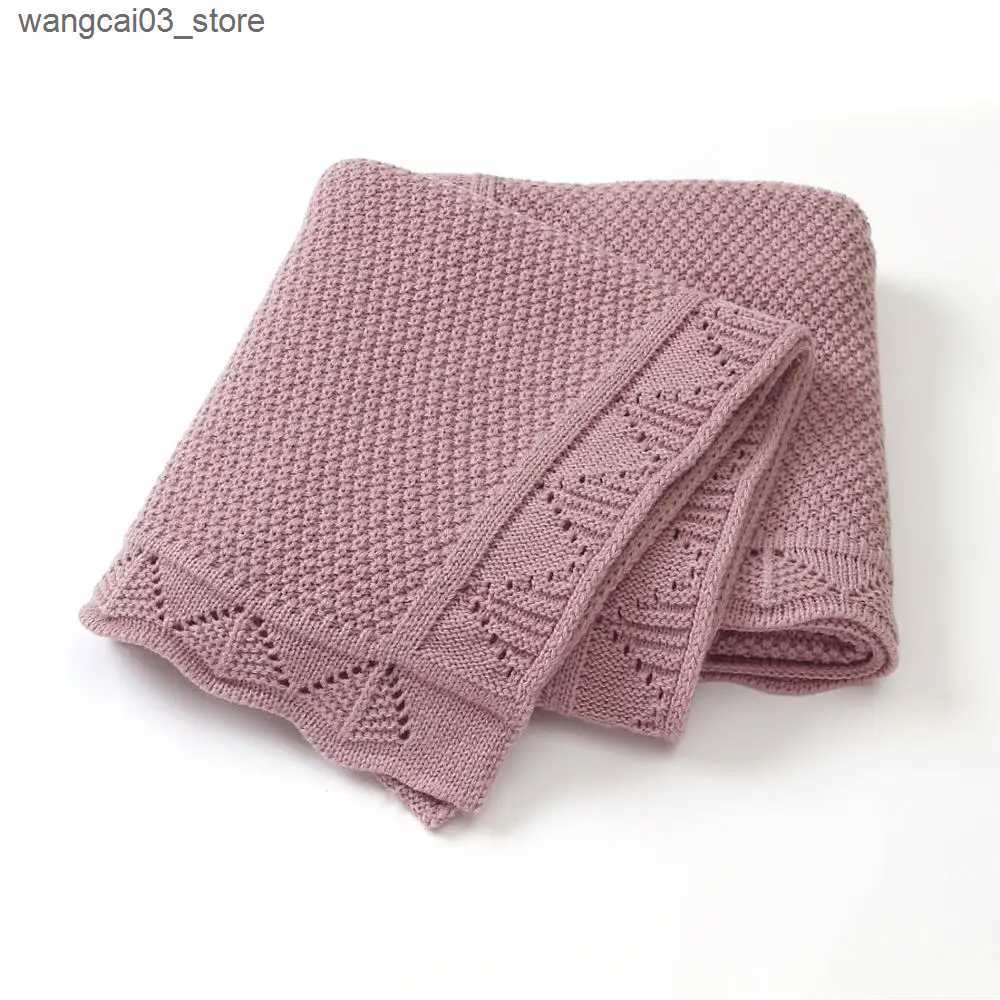 Blankets Swaddling Baby Blankets Knitted Newborn Soft Warm Swaddle Wrap Sleep Sacks 100*80cm Kids Bath Towels Children Outdoor Stroller Accessories L2