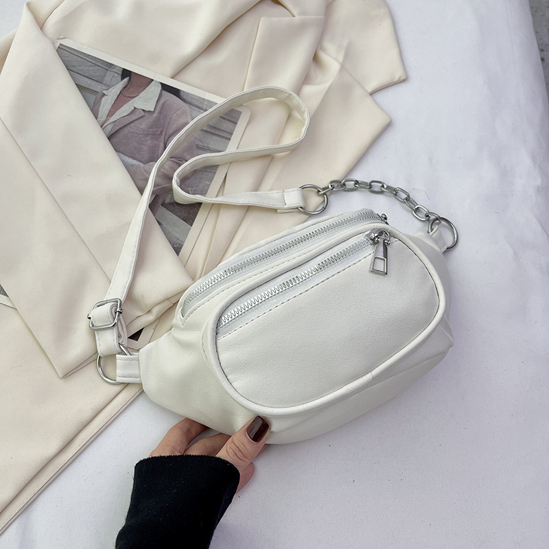 Fashionable minimalist autumn new chest diagonal cross waist bag, casual western-style fashion, fresh and cute shoulder bag