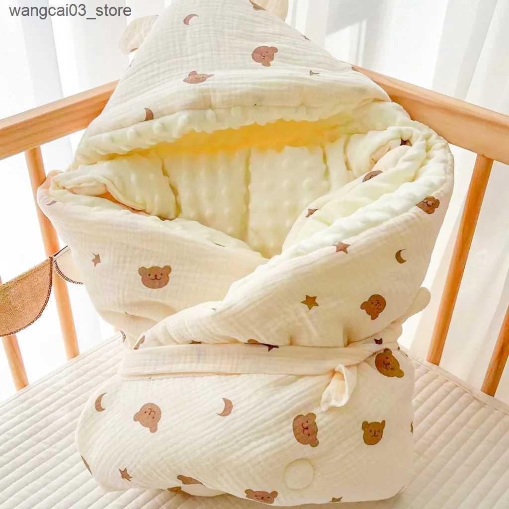Blankets Swaddling lMBABY Muslin Baby Quilt Swaddle Blanket New Born Bedding Sleeping Bag for Newborn Wrap Soft Bath Towel Babies Accessories L240910