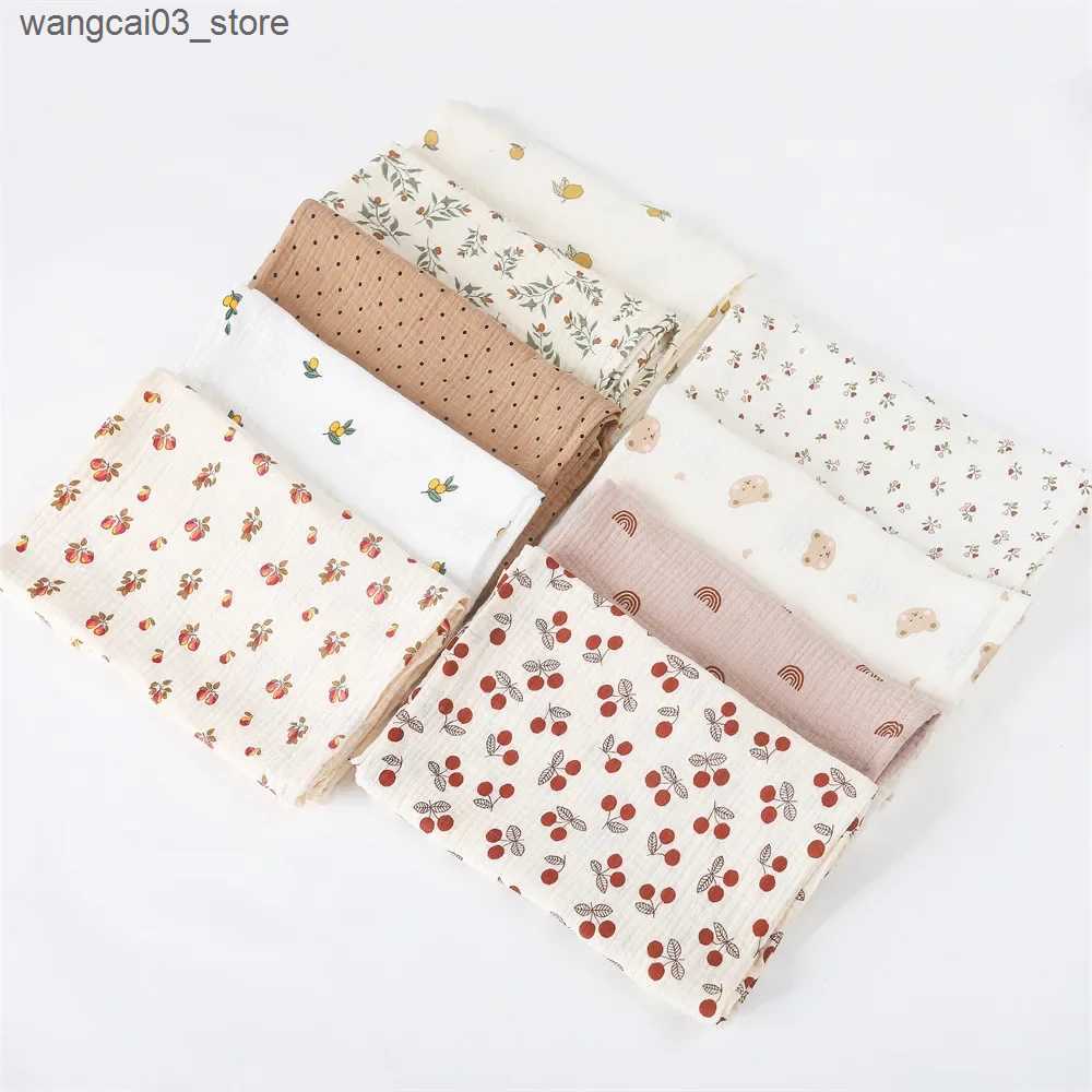 Blankets Swaddling Cotton Gauze Muslin Baby Blanket Super Soft Newborn Swaddle Wrap Quick Dry Boy Girl Kids Bath Towel Baby Stroller Blanket Cover L24