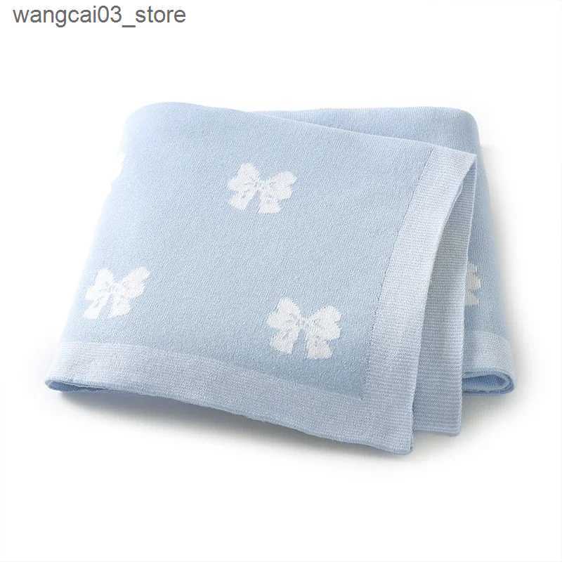 Blankets Swaddling Newborn Baby Blanket Cute Star Kid Boy Bed Girl Crib Quilt 90*70CM Cotton Knit Cartoon Plaid Toddler Stroller Swaddle Soft Cover L2