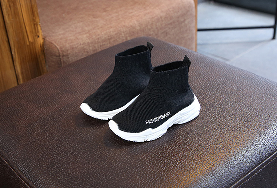 Kids High Top Sneakers Children Casual Shoes Slip-on Breathable Kids Sock Shoes Non-slip Snow Boots Boys Girls Sport Shoes Sizes 21-30