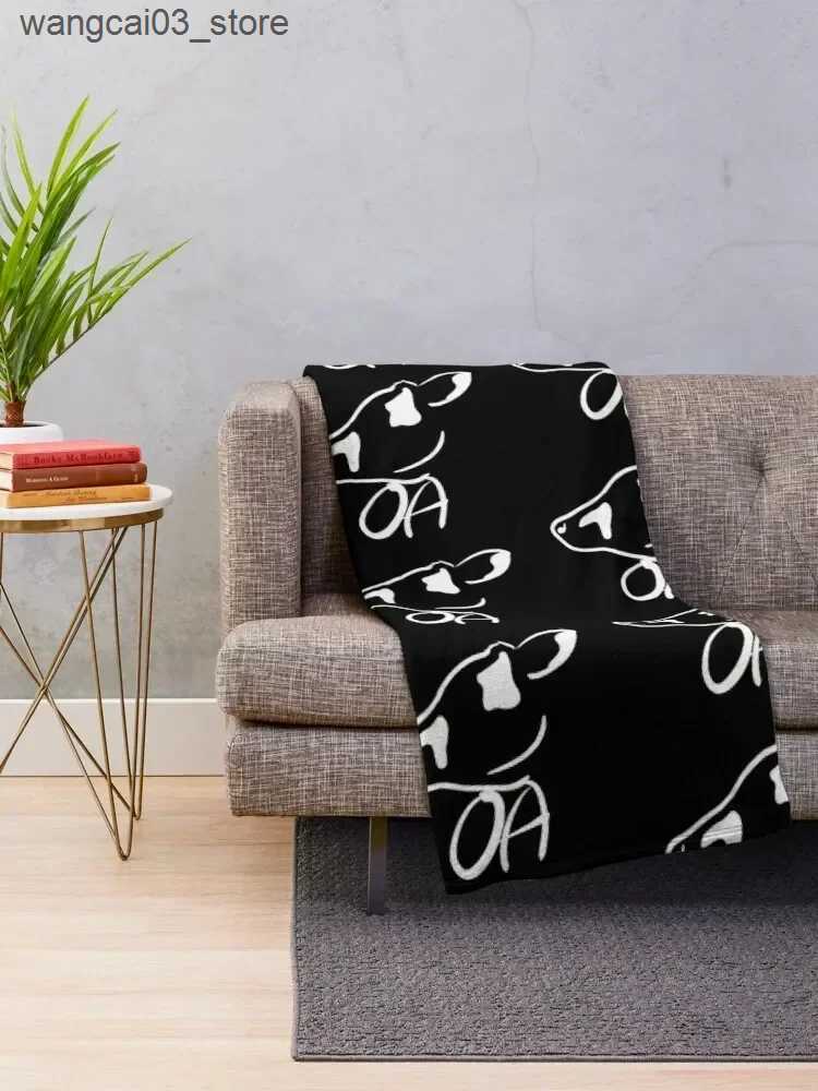 Blankets Swaddling Open Acres Positive White Throw Blanket For Sofa Thin For Baby Luxury Decorative Sofas Blankets L240910