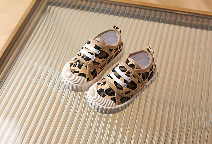 Infant Children Canvas Shoes New Fashion Classic Soft Comfortable Boys Sneakers Girls Casual Shoes Cutefeet Kids Skate Shoes Leopard Pattern Sizes US1