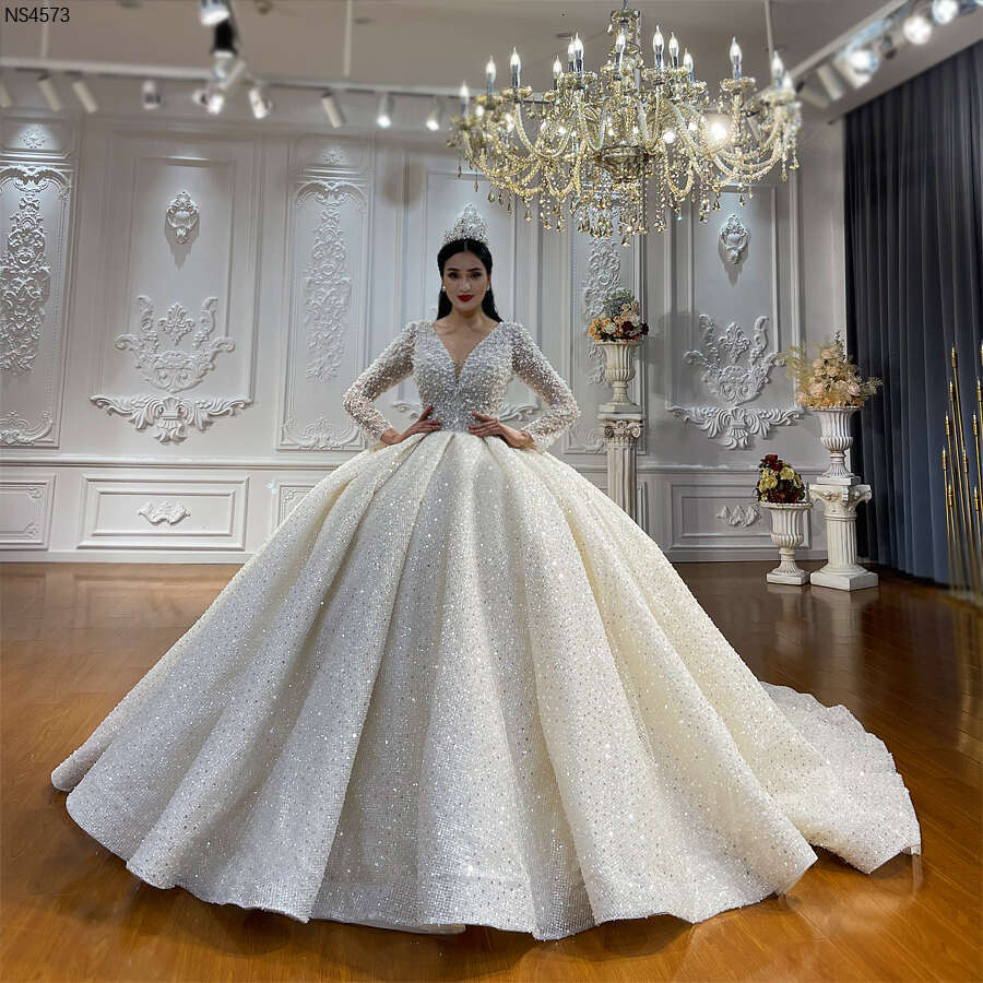 Big Puffy Ball Gown Wedding Dresses Real Picture