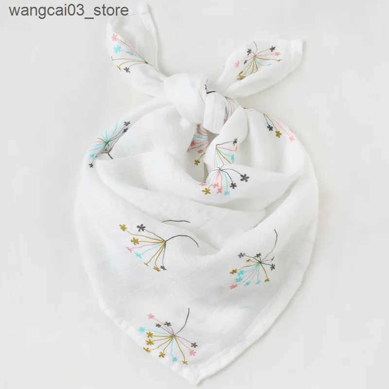 Blankets Swaddling Baby Blankets Newborn Super Soft Bath Swaddle Kids Muslin Organic Cotton Fabric Stuff Girl Boy Burp Cloth Towel Monthly Wrap L24091