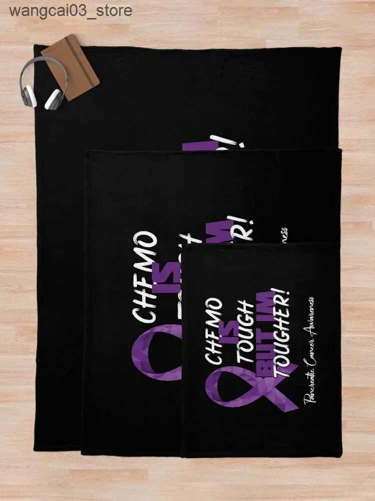 Blankets Swaddling Chemo Is Tough But Im Tougher Throw Blanket Sofa Throw christmas gifts Luxury Throw Furrys Blankets L240910