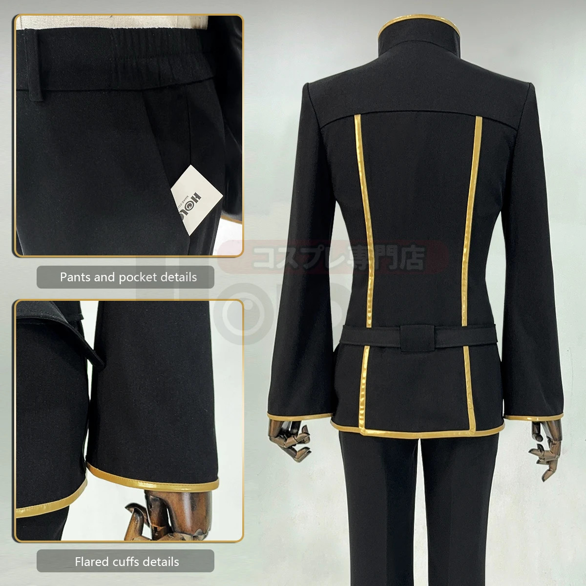 Holoun Code Geass Lelouch of the Rebellion Anime Lamperouge Cosplay Costume Black Jacket Pants Halloween Christmas 241008
