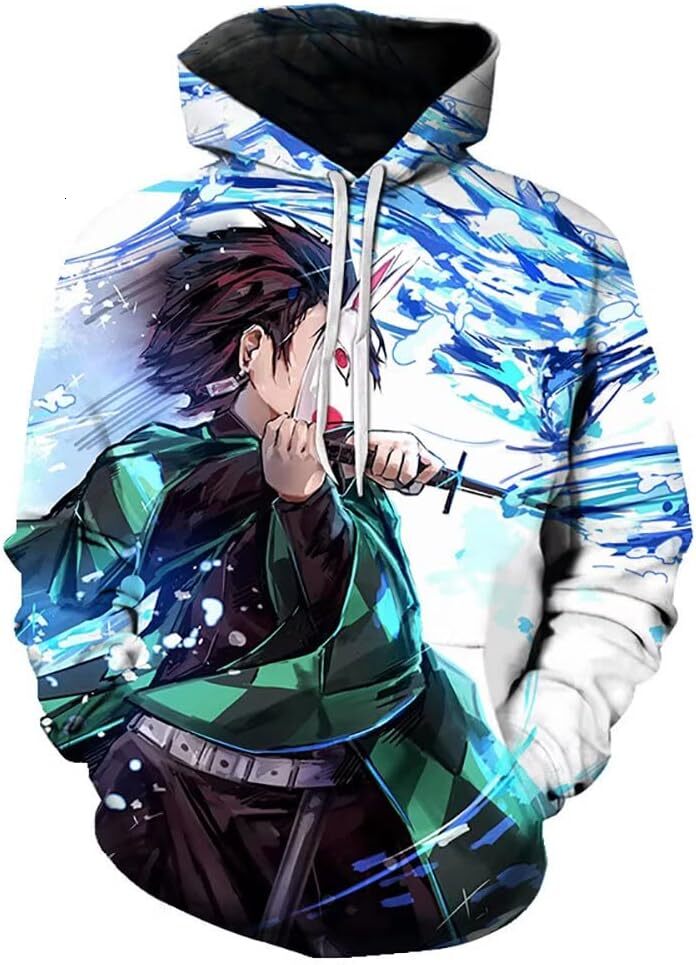Hoodie for Mens Womens slayer hoodie Kimetsu no Yaiba 3D Printed Anime Hooded Sweatshirt Pullover Tops Outerwear for Men and Women Graphic Hoodies swe