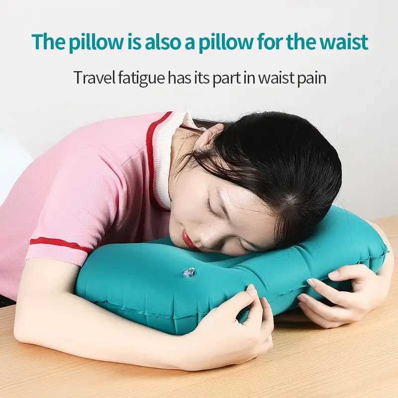 Pressure inflatable pillow portable outdoor travel pillow waist pillow neck protector inflatable U-shaped pillow W240819