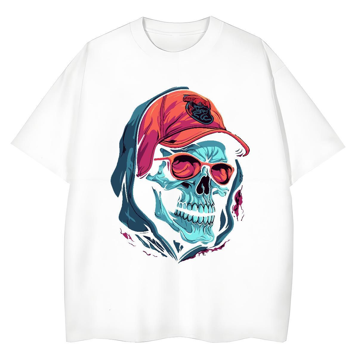 Designer T Shirts Women 230g 100% Cotton Crew Neck Outdoor skull Tshirt for Man Woman Loose fit Cartoon Anime Tshirts